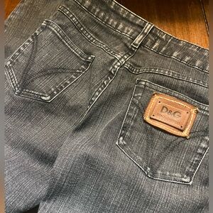 D&G Dolce & Gabbana Y2K Black Wash Jeans Size 29/ 31 Low Rise Designer Den